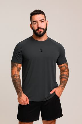 Camisa Poliamida Tech - Cinza - Logo